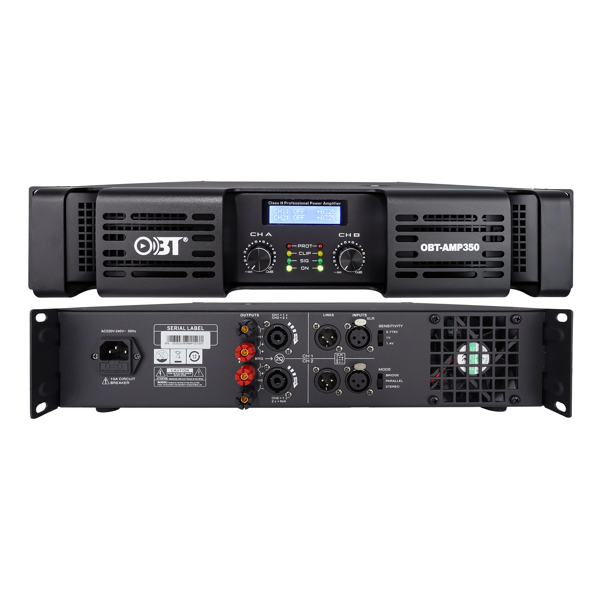 F系列H類(lèi)雙通道模擬功放 OBT-AMP350